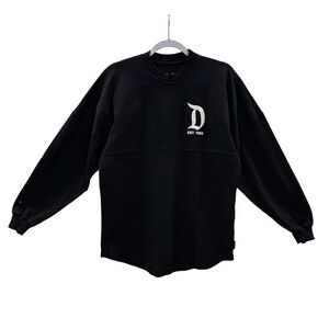 Disney Parks Authentic Original Spirit Oversized Jersey Black XS Long Sleeve